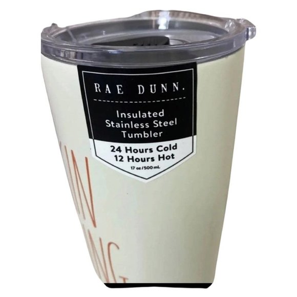 Rae Dunn Pumpkin Everything Insulated Stainless Steel Tumbler 17 oz Fall Theme - Picture 2 of 4